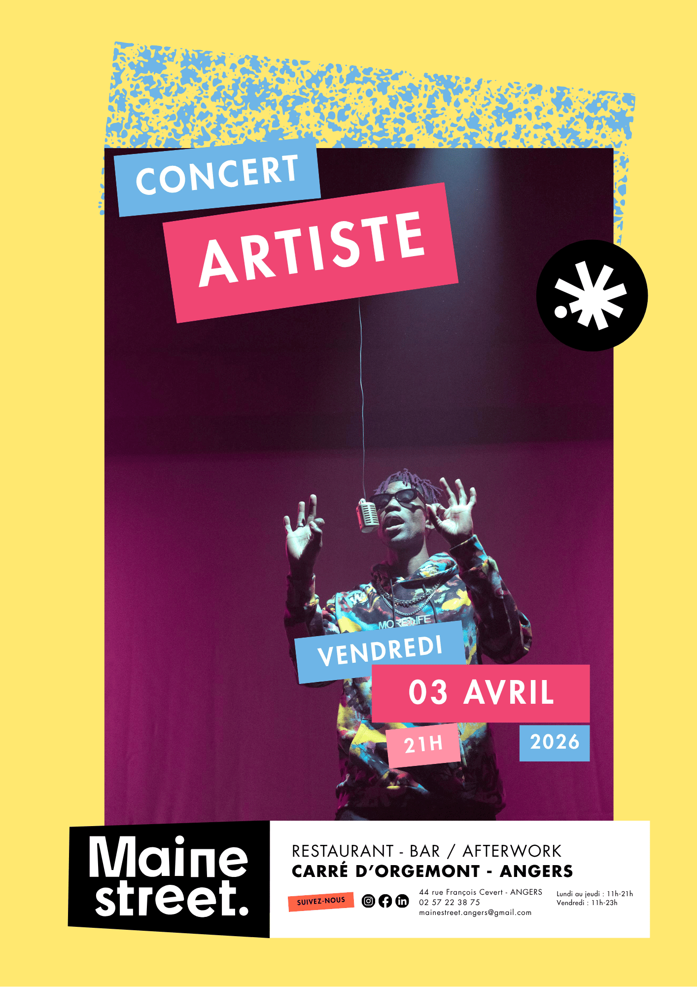 Affiche Concert artiste